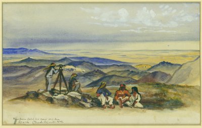 Vue de Jebel Bir Asur vers la mer, 1872 - Claude Conder